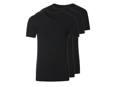 esmara Men Set van 3 heren T-shirts (V-hals, Zwart, S) esmara Men Set van 3 heren T-shirts (V-hals, Zwart, S)