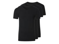 esmara Men Set van 3 heren T-shirts (V-hals, Zwart, S) - thumbnail