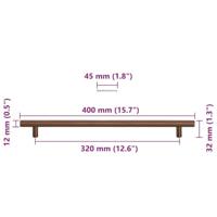 Handvatten 5 st 320 mm roestvrij staal bronskleurig - thumbnail