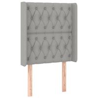 Hoofdbord LED 93x16x78/88 cm stof lichtgrijs - thumbnail