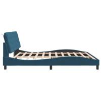 Bedframe met LED zonder matras fluweel blauw 200x200 cm - thumbnail