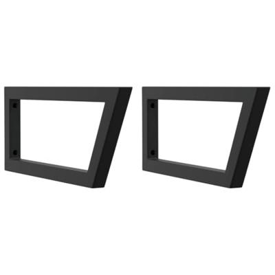 VidaXL Wandbeugels voor wasbak 2 st trapezium staal zwart VidaXL Wandbeugels voor wasbak 2 st trapezium staal zwart