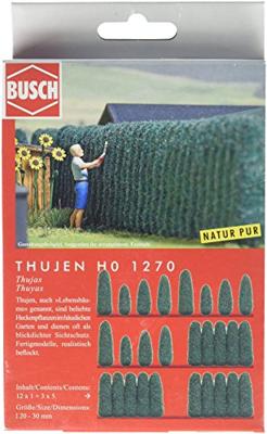 Busch 1270 H0 levensbomen/thujas (27 stuks) Kant-en-klaar model Busch 1270 H0 levensbomen/thujas (27 stuks) Kant-en-klaar model