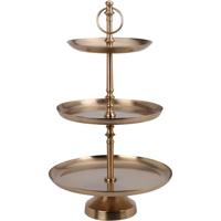 Etagere ijzer 3-laags 30x50cm goud - thumbnail