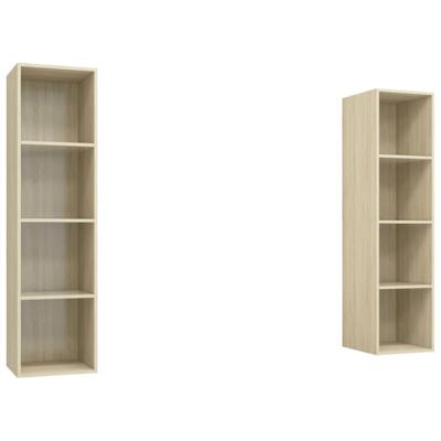 Tv-wandmeubelen 2 st spaanplaat sonoma eikenkleurig