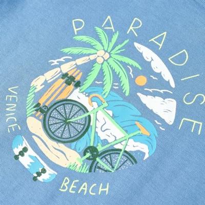 Kindershirt 140 middenblauw Kindershirt 140 middenblauw