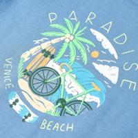 Kindershirt 116 middenblauw - thumbnail