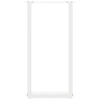 Console tafelpoten 2 st U-vormig 28x(72-73) cm staal wit - thumbnail