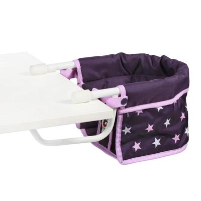 Poppen Tafelstoeltje - Stars Lila