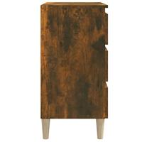 Dressoir 60x35x69 cm bewerkt hout gerookt eikenkleurig - thumbnail