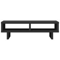 Monitorstandaard 50x27x15 cm bewerkt hout zwart - thumbnail