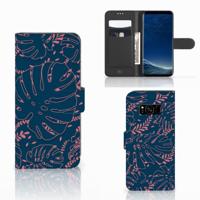 Samsung Galaxy S8 Hoesje Palm Leaves | Portemonnee hoesje - thumbnail