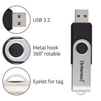 USB stick INTENSO Office Line 32GB USB-A 3.2 32 GB Zwart - thumbnail
