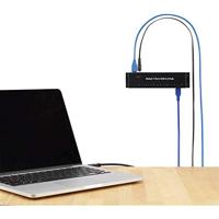 Renkforce RF-3955359 USB 3.2 Gen 1-hub 7 poorten Voor wandmontage, Met metalen behuizing Zwart - thumbnail