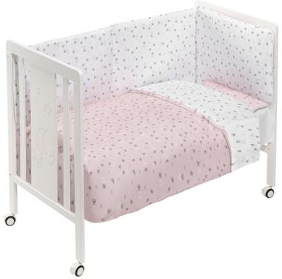 Interbaby ledikant met bedtextiel Monet 125 x 93 cm licht