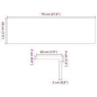 Vensterbanken 2 st onbehandeld 70x20x2 cm massief eikenhout - thumbnail