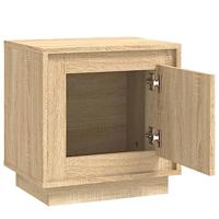 Nachtkastjes 2 st 44x35x45 cm bewerkt hout sonoma eikenkleurig - thumbnail