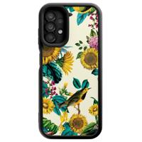 Samsung Galaxy A13 4G zwarte case - Sunflowers - thumbnail