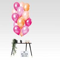 Ballonnen Peachy Pink Metallic Premium - 15 Stuks - thumbnail