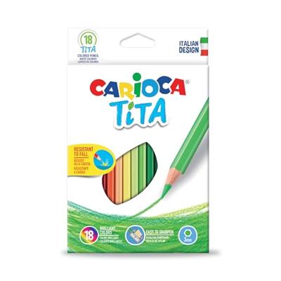 Carioca kleurpotlood Tita, 18 stuks in een kartonnen etui
