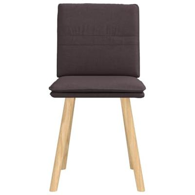 Eetkamerstoelen 2 st stof donkerbruin