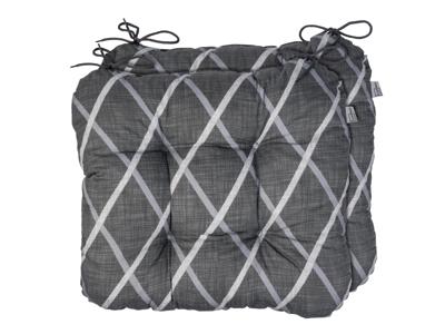 LIVARNO home 2 zitkussens Valencia/Miami (Geruit, Antraciet)