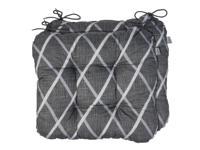 LIVARNO home 2 zitkussens Valencia/Miami (Geruit, Antraciet) - thumbnail