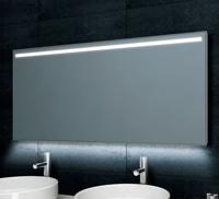 Ambi one spiegel rechthoek met LED, dimbaar en spiegelverwarming 140 x 60 cm - thumbnail