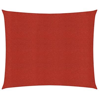 VidaXL Zonnezeil 160 g/m² 4,5x4,5 m hdpe rood