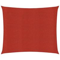 VidaXL Zonnezeil 160 g/m² 4,5x4,5 m hdpe rood - thumbnail
