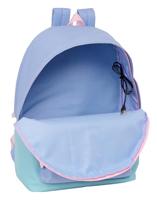 Rugtas voor Laptop en Tablet met USB Uitgang Munich Mellow Blauw Roze Celeste - thumbnail