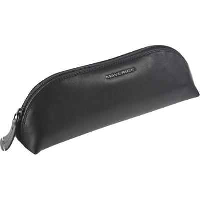 Maverick lederen pennenzak, ovaal, zwart