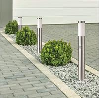 Dally L LED sokkellamp - 80cm - Bewegingssensor en schemerschakelaar - IP44 waterdicht - E27 fitting - Padverlichting - RVS - Staande buitenlamp - thumbnail