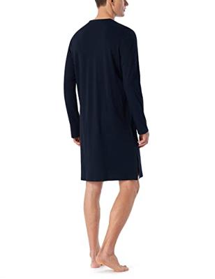 Schiesser nachthemd V-hals blauw
