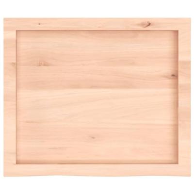 Wandschap 60x50x(2-6) cm onbehandeld massief eikenhout