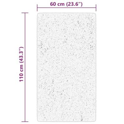 Vloerkleed laagpolig zacht en wasbaar 60x110 cm crmekleurig