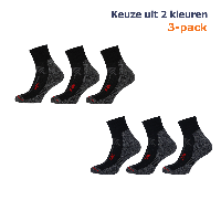 STAPP Wandelsokken Techno Boston All Season Quarter 3-pack Zwart-47/50 - thumbnail