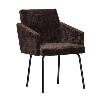Woood Mount armstoel chenille donkerbruin