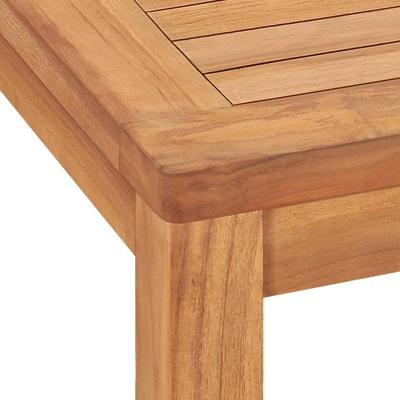 7-delige tuinset 140x80 cm massief teakhout