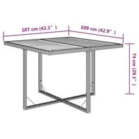 9-delige Tuinset met kussens poly rattan beige - thumbnail