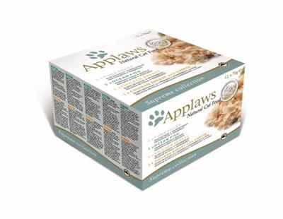 APPLAWS Variety selection multipack in broth - nat kattenvoer - 12x70g