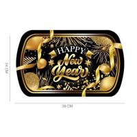 Elegante Nieuwjaar Dienblad Zwart/Goud - thumbnail