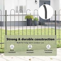 VidaXL Tuinhek grijs 1,7 x 0,6 m poedercoating staal - thumbnail