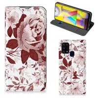 Bookcase Samsung Galaxy M31 Watercolor Flowers - thumbnail