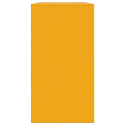 Dressoir 99x39x73 cm staal mosterdgeel