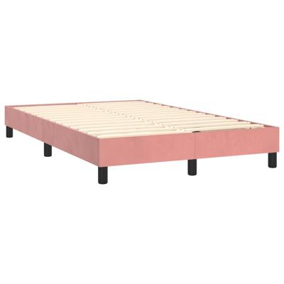 Boxspring met matras fluweel roze 120x200 cm - thumbnail