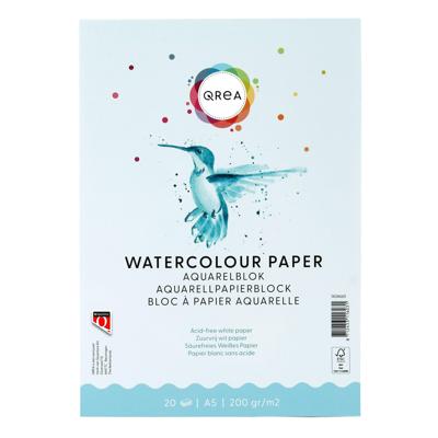 Aquarelblok qrea a5 20vel 200gr gelijmd | 60 stuks