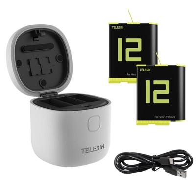 Telesin Allin Charger Box met 2 accu's voor GoPro Hero 9/10/11/12