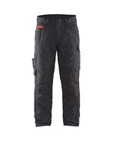 Blåkläder Service werkbroek met stretch zonder spijkerzakken 14951330 | Zwart/Rood | Maat 48 - 7330509544594 - thumbnail