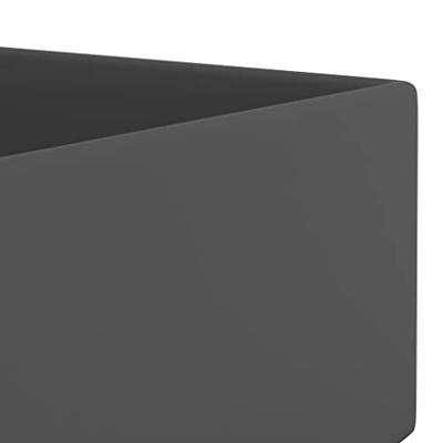 Wastafel met overloop keramiek donkergrijs Wastafel met overloop keramiek donkergrijs